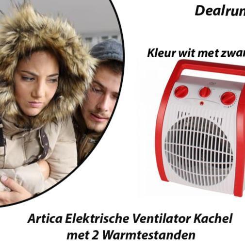 Artica Elektrische Ventilator Kachel met 2 Warmtestanden, Doe-het-zelf en Verbouw, Verwarming en Radiatoren, Nieuw, Verzenden