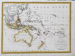 Australië, Kaart - Nieuw-Zeeland, Oceanië, Oost-Indië,, Boeken, Atlassen en Landkaarten, Nieuw