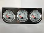 52mm meter set chroom met wit, Auto diversen, Ophalen of Verzenden, Nieuw