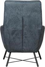 Blauwe leren moderne fauteuils - Kenia Leer Denim (blauw le, Huis en Inrichting, Fauteuils, Nieuw, Ophalen of Verzenden, 75 tot 100 cm