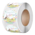 Sluitstickers paashaas a hunting happy easter pasen voorjaar, Ophalen of Verzenden, Nieuw