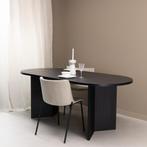 SALE! Ovale Eettafel Nina, 200cm, kleur zwart eiken, Huis en Inrichting, Verzenden, Design, Modern, Nieuw, 50 tot 100 cm