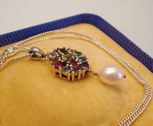 Zonder Minimumprijs - Hanger Zilver - 5.80ct. tw. Gemengde, Sieraden, Tassen en Uiterlijk, Antieke sieraden