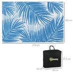 TRUUSK Omkeerbaar Tapijt 182x274cm Met Draagtas, Blauw Kunst, Verzenden, Nieuw