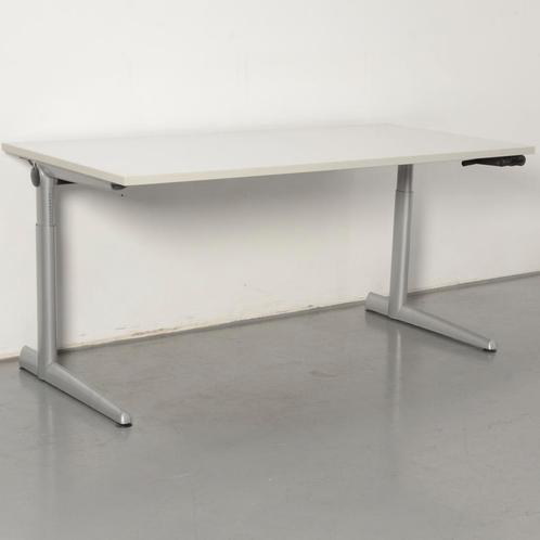 Ahrend 500 bureau, wit blad, 160 x 80 cm, hoogte verstelbaar, Huis en Inrichting, Bureaus, Ophalen of Verzenden