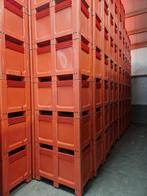 Palletbox 1000x600x662mm 260 liter, gesloten, oranje, 2, Gebruikt, 40 tot 60 cm, Overige typen, 50 tot 75 cm