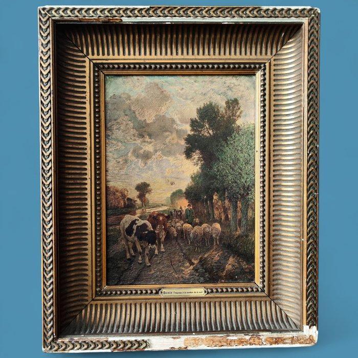 Hermann Baisch (1846-1894), Toegeschreven aan - Troupeau à, Antiek en Kunst, Kunst | Schilderijen | Klassiek