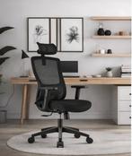 Ergonomische bureaustoel | Mesh rugleuning | Met hoofdsteun, Verzenden, Zwart, Nieuw, Bureaustoel