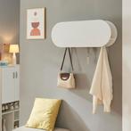 Wandkapstok Vilkön 30x80x16 cm wit en zwart [en.casa], Huis en Inrichting, Verzenden, Nieuw