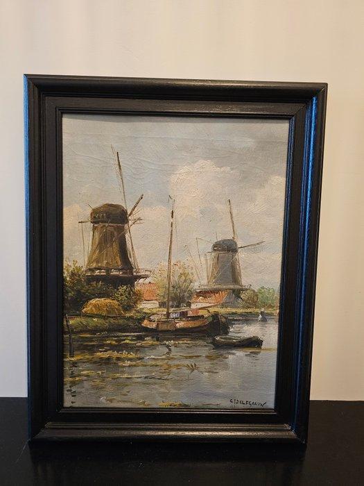 G. J. Delfgaauw (1882-1947) - Hollands Landschap, Antiek en Kunst, Kunst | Schilderijen | Klassiek