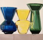Antonio Perotti - Still Life Vasi in vetro, Antiek en Kunst