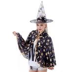 Zwarte Heksen Cape & Hoed Set – Klassieke - Maat 122, Ophalen of Verzenden, Nieuw