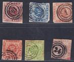 Denemarken 1851/1863 - Perceel 1 eerste serie koninklijke, Gestempeld