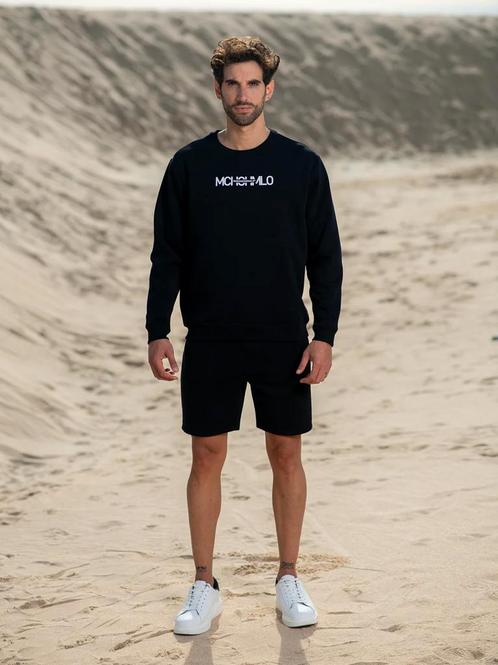 -40% Muchachomalo  Muchachomalo Heren print sweater  maat M, Kleding | Heren, Truien en Vesten, Zwart, Nieuw, Verzenden