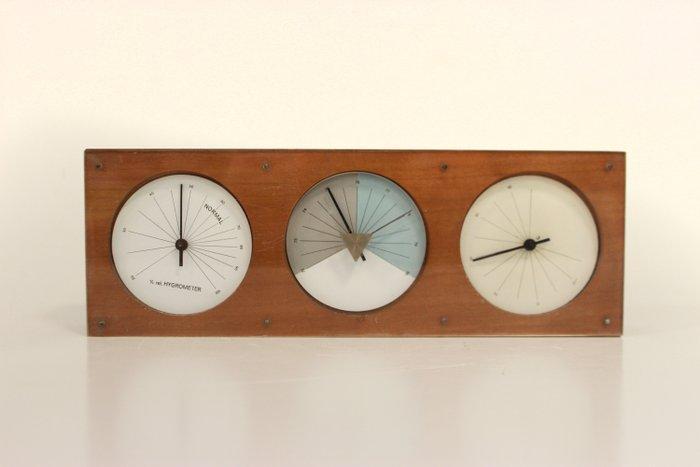 Weerstation - Teakholz & Plexiglas - Tafelweerstation, Antiek en Kunst, Kunst | Designobjecten