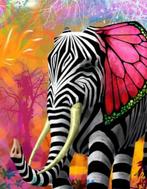 Diamond painting - olifant - 50x40cm - full, Hobby en Vrije tijd, Knutselen, Nieuw