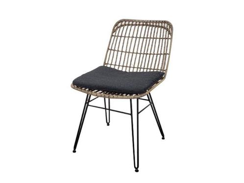 Dining tuinstoel Flamingo Wicker Aluminium Zwart The, Tuin en Terras, Tuinstoelen, Nieuw, Verzenden
