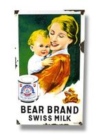 Emaille plaat - Bear Brand - Zwitserse melk - Emaille