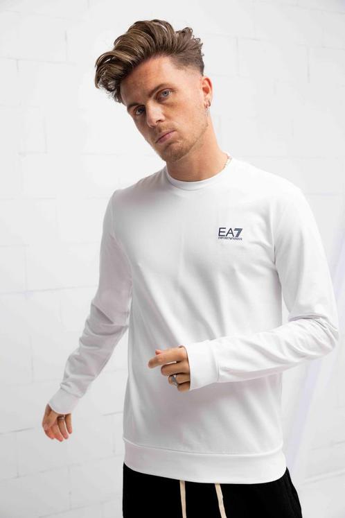 EA7 Emporio Armani Core Identity Sweater Heren Wit, Kleding | Heren, Truien en Vesten, Blauw, Nieuw, Verzenden