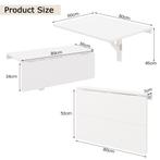 2dekans | Coast wandgemonteerde klaptafel - wit - 80 x 60 x, Ophalen of Verzenden, Zo goed als nieuw