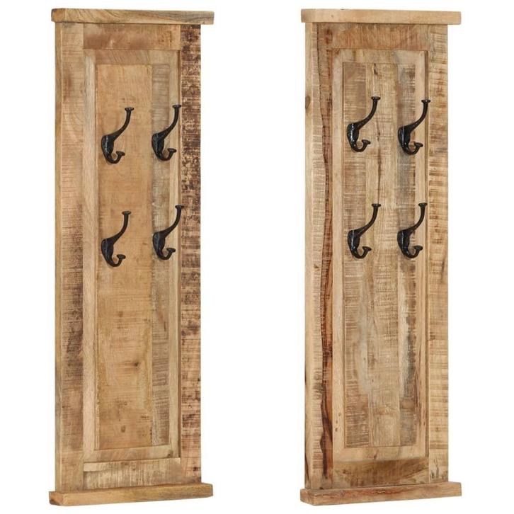 2x Massief Houten Kapstokken | Tweedekansje | Uniek, Huis en Inrichting, Woonaccessoires | Kapstokken, 100 tot 150 cm, Nieuw, Hout