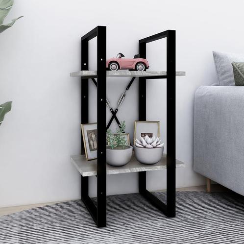 vidaXL Boekenkast 2-laags 40x30x70 cm bewerkt hout grijs, Huis en Inrichting, Kasten | Boekenkasten, 25 tot 50 cm, Nieuw, Overige houtsoorten