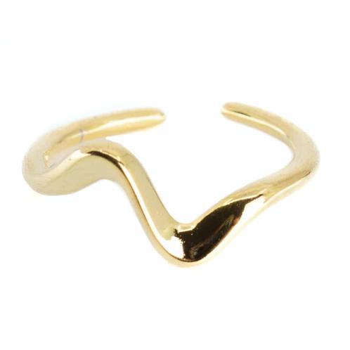 Verstelbare Ring Golving Koper Goudkleurig, Sieraden, Tassen en Uiterlijk, Ringen, Nieuw, Verzenden