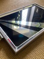 Gebakschep - Aluminium, Glas, Hout - Zilveren spiegelplateau