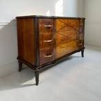 Ladekast - Hout, Messing, Walnoot, Antiek en Kunst