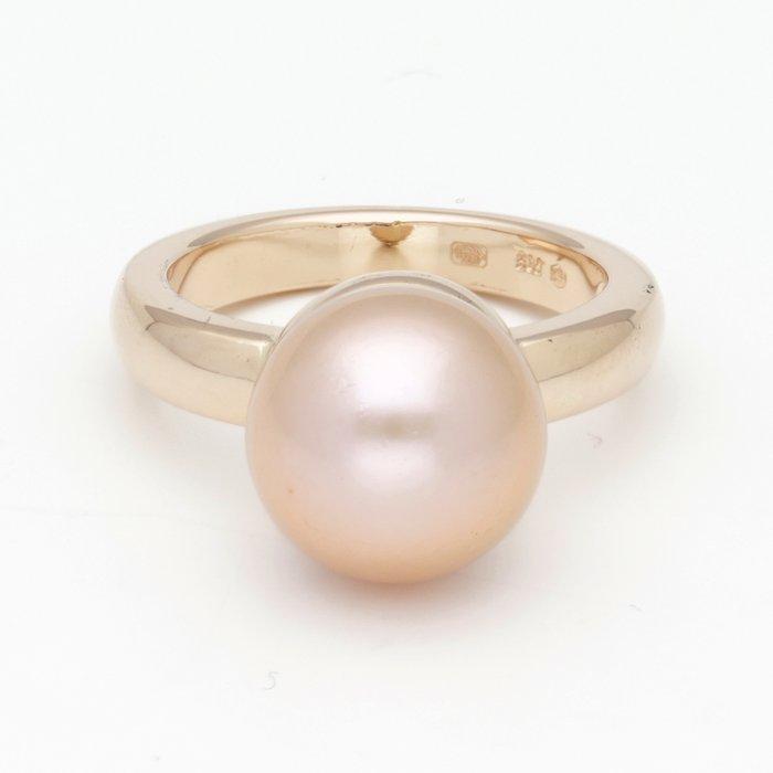 Ring - 14 karaat Geel goud - Parel, Sieraden, Tassen en Uiterlijk, Ringen
