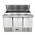HCB Basic-line Saladette koelwerkbank - 3 deuren - 136,5 cm, Verzenden, Nieuw in verpakking, Koelen en Vriezen