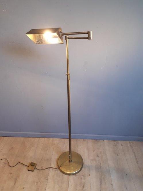 Staande lamp - Messing - Hoogte verstel, zwenkarm, Antiek en Kunst, Curiosa en Brocante