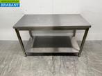 RVS Werktafel met onderschap 140 x 70 x 85,5 cm Horeca, Zakelijke goederen, Horeca | Keukenapparatuur, Ophalen of Verzenden, Gebruikt