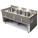 Wokfornuis | 3 Branders | 3x 21.44kW | 1500x630x780(h)mm, Zakelijke goederen, Horeca | Keukenapparatuur, Verzenden, Nieuw in verpakking