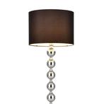 Vloerlamp Dallas staande lamp 155 cm E27 chroom en zwart, Huis en Inrichting, Lampen | Vloerlampen, Verzenden, Nieuw