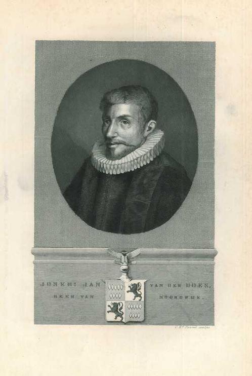 Portrait of Jan van der Does, Antiek en Kunst, Kunst | Etsen en Gravures