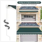 2dekans | Coast Zonnescherm met Zwengel - 3 x 2,5m - Groen, Tuin en Terras, Ophalen of Verzenden, Zo goed als nieuw