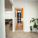 Stalen Binnendeur - 6 Vlaks - Wit - Helder glas - Met slot, Doe-het-zelf en Verbouw, Minder dan 80 cm, Binnendeur, Nieuw, Metaal
