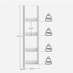 Witte Boekenkast –Kubus Plank met 4 Niveaus en Verstelbare L, Huis en Inrichting, Verzenden, Nieuw