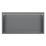 Gun Metal RVS Inbouwnis 30x60x7cm met LED verlichting, Verzenden, Nieuw