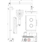 Inbouw Regendouche Set Brauer Copper Edition Gebogen, Doe-het-zelf en Verbouw, Sanitair, Ophalen of Verzenden, Nieuw