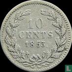 Nederland 10 cents 1853 (munten), Postzegels en Munten, Munten | Nederland, Verzenden, Losse munt, Goud