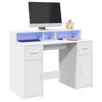 vidaXL Bureau met LED-verlichting 120x55x91 cm bewerkt hout, Verzenden, Nieuw