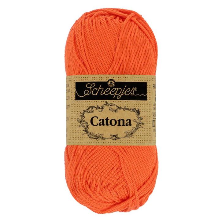 Scheepjes Catona 50g - 189 Royal Orange, Hobby en Vrije tijd, Breien en Haken, Breien of Haken, Nieuw, Wol of Garen, Ophalen of Verzenden