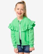 HEMA Kinder sweatvest met ruffle groen, Verzenden, Nieuw