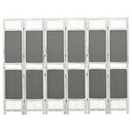 vidaXL Kamerscherm met 6 panelen 210x165 cm stof grijs, Huis en Inrichting, Verzenden, Nieuw