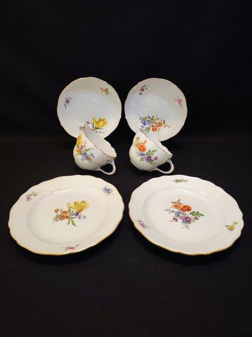 Meissen - Koffieservies (6) - 2 Kaffeegedecke (2 Tassen, 2, Antiek en Kunst, Antiek | Meubels | Tafels