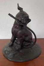 Decoratief ornament - Frankrijk - Bronzen hond als fontein, Antiek en Kunst