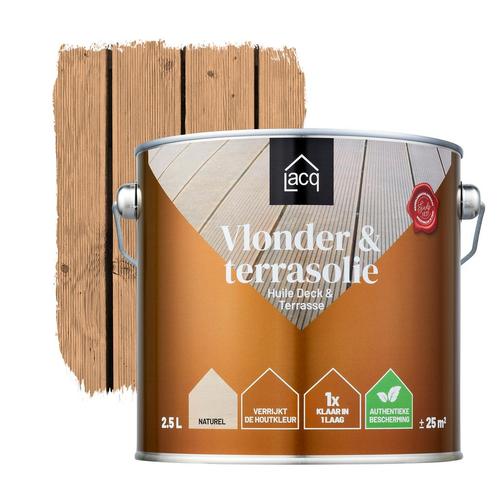 Lacq Vlonder en Terrasolie Natural 2.5L, Doe-het-zelf en Verbouw, Verf, Beits en Lak, Verf, Nieuw, Minder dan 5 liter, Verzenden