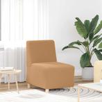 vidaXL Fauteuil 55 cm gekrulde wolachtige stof beige, Huis en Inrichting, Banken | Bankstellen, Verzenden, Nieuw, Eenpersoons